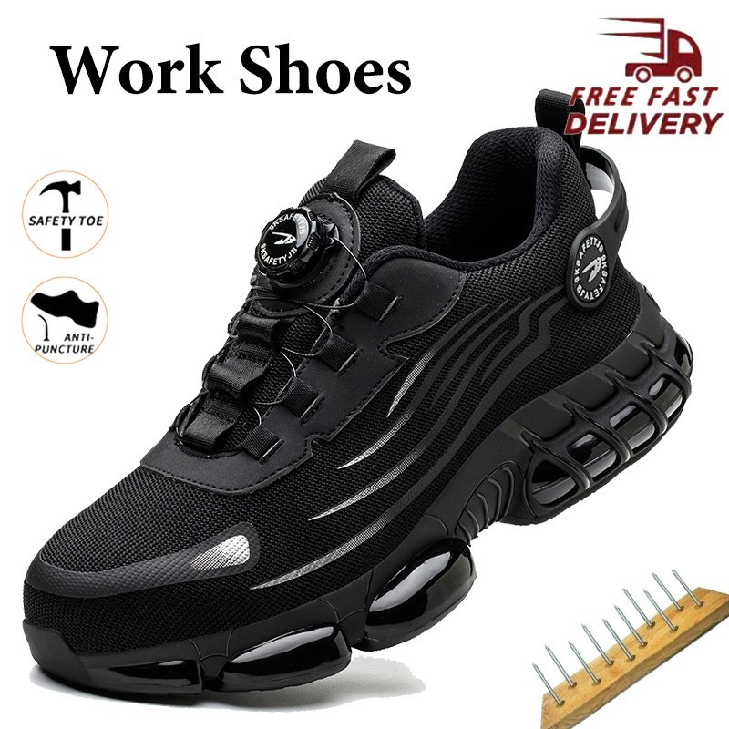 Indestructible Mens Work Shoes Steel Toe Shoes Lightweight Sneakers Safety Boots