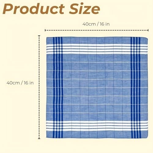 12 Pack Men's Handkerchiefs 100% Cotton Handkerchief for Men Classic Assorted 16 gallery
