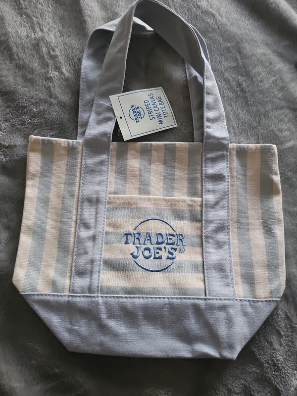 Trader Joe’s Blue Striped Mini Tote Bag