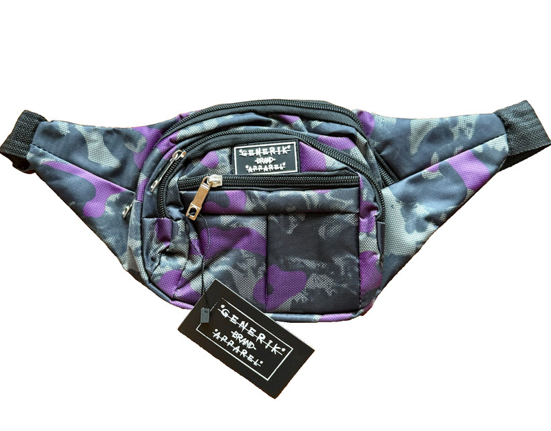 Belt Bag Purple Camouflage FANNY PACK - GENERIK Brand Apparel Camo