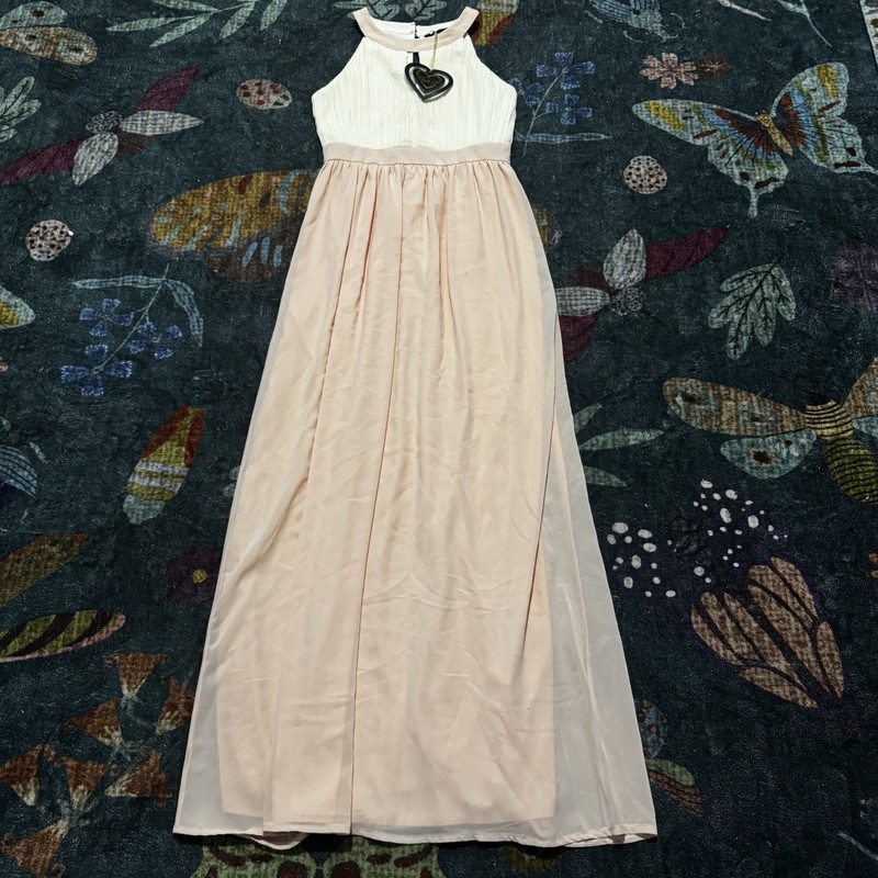 Club L London Dress Maxi Women’s 12 New With Tags Cream/Nude