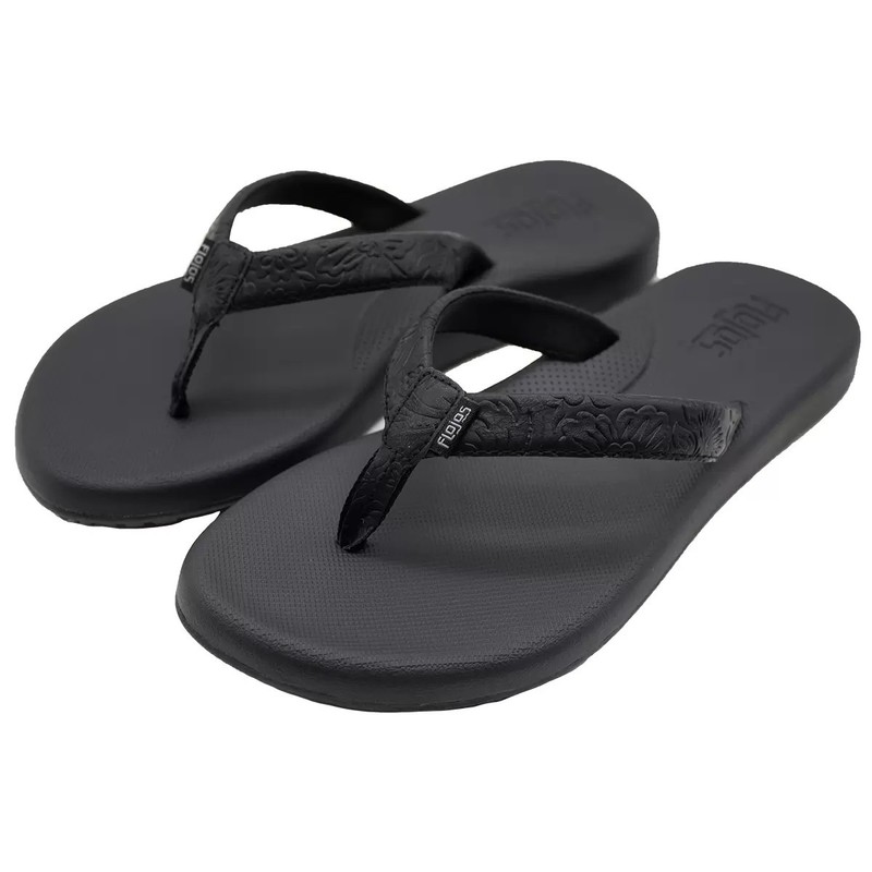 Women’s FloJos Rosita Artisan Memory F Flip Flop Sandals, Sizes Choice Black/Tan