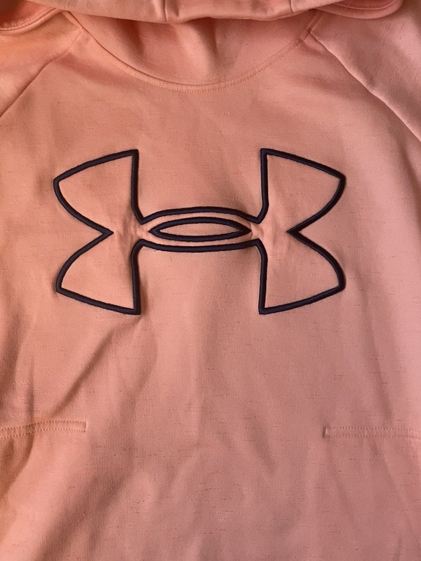Under Armour Womens Small Sweatshirt Cowl Neck Sweater Pullover Peach Coldgear