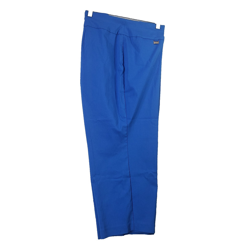 Alfani Womens Plus Size Tummy-Control Capri Pants Blue Stretch 20W
