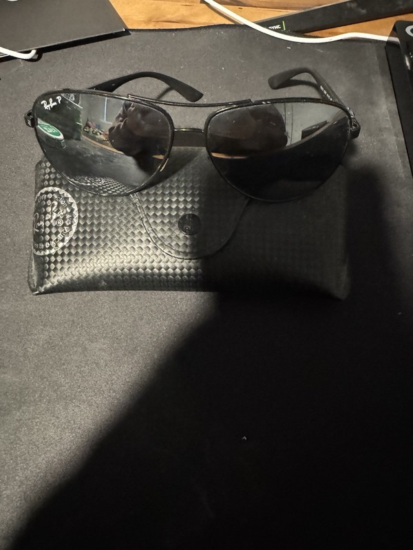 Ray-Ban Tech 8313 002/k7 Aviator Sunglasses Carbon Fiber Mirror Polarized 61mm