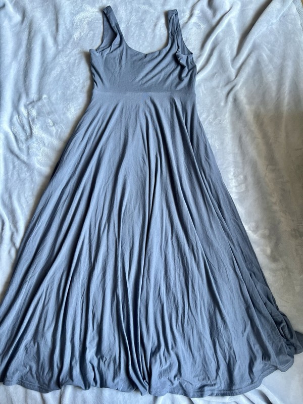 Athleta Santorini Cloudy Blue Midi Dress Size XS NWOT gallery