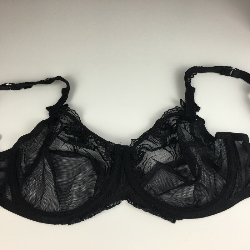 ALEGRO Sheer with Lace Underwire Sexy Lingerie Bra - Black 9006 - 30-40 NWT gallery
