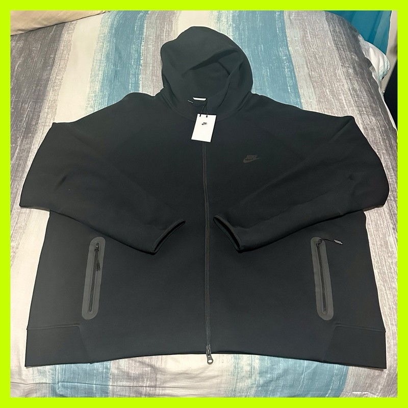 2023 NIKE TECH FLEECE WINDRUNNER FULL ZIP HOODIE MENS 4XL XXXXL BLACK FB7921-010