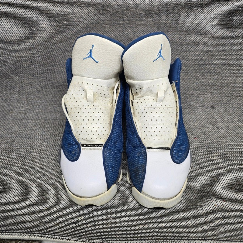 Jordan 13 Retro Flint 2010 Men Size 9.5 Blue Grey White 414571-401 Repair Needed