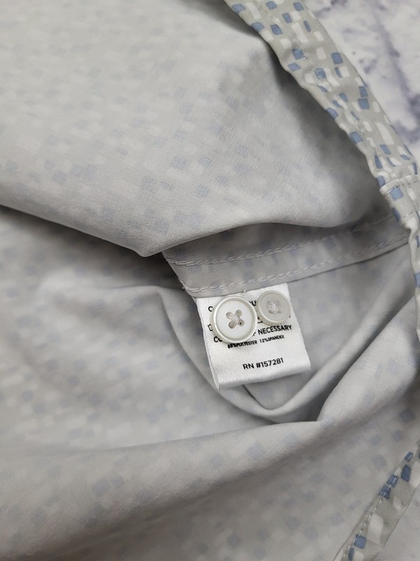 Mizzen Main Leeward Trim Button Shirt Gray Blue Short Sleeve Men 2XL gallery
