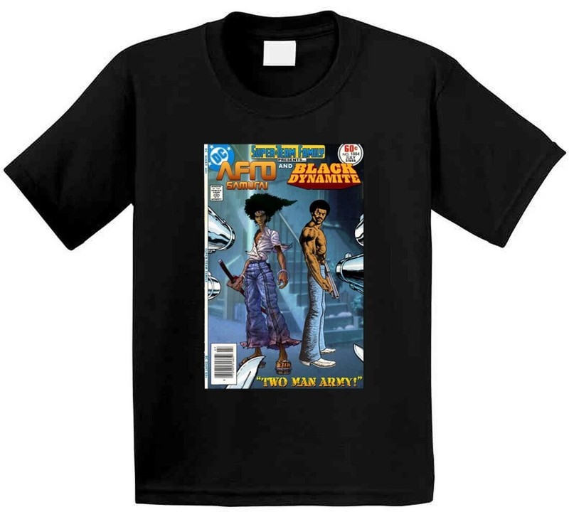 Afro Samurai And Black Dynamite Comic Book Brand New Classic Black T Shirt