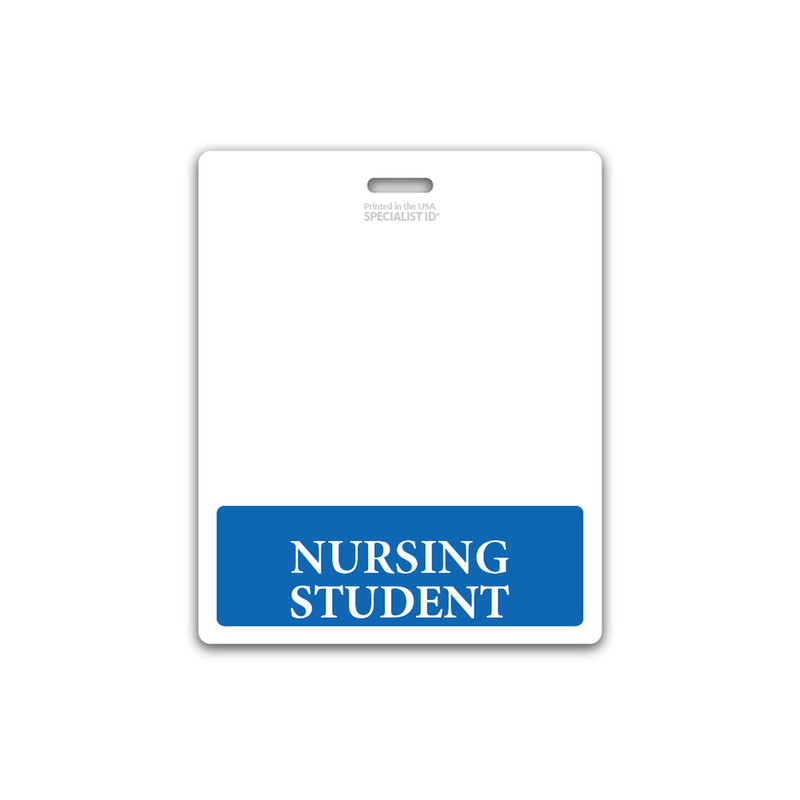 Nursing Student Badge Buddy Oversized Horizontal XL ID Badge Backer for Students