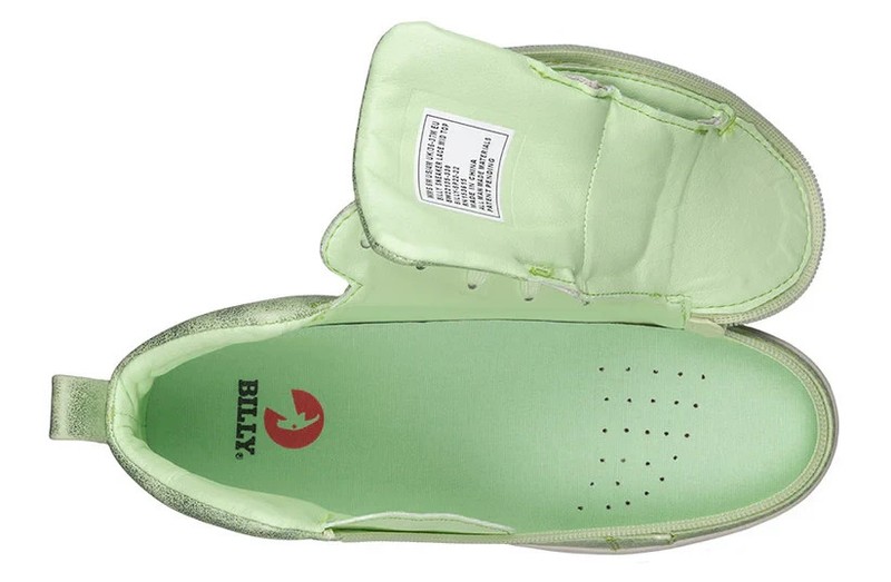 NEW Billy Footwear Women Sneaker Mid Top Zip Up Green Adaptive Size 9.5 W KF26 gallery