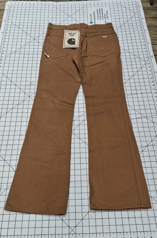 NWT VTG Carhartt 32X34 100% Cotton Duck Pants Western 5 Pocket Flair 0186 986