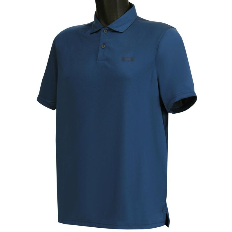 Oakley Icon TN Protect RC Polo Mens Size S Small Poseidon Blue Golf Tee Shirt