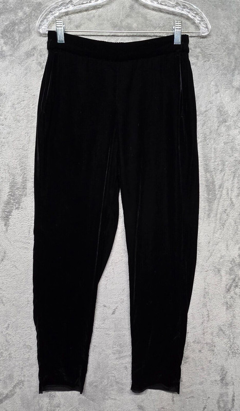 J Crew Pants Womens Size 4 Black Velour Pockets Party Casual Dressy Jamie Pant