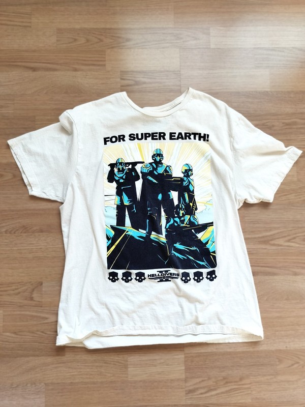 Helldivers 2 Super Earth Graphic T‑Shirt Unisex Large Gamer Tee