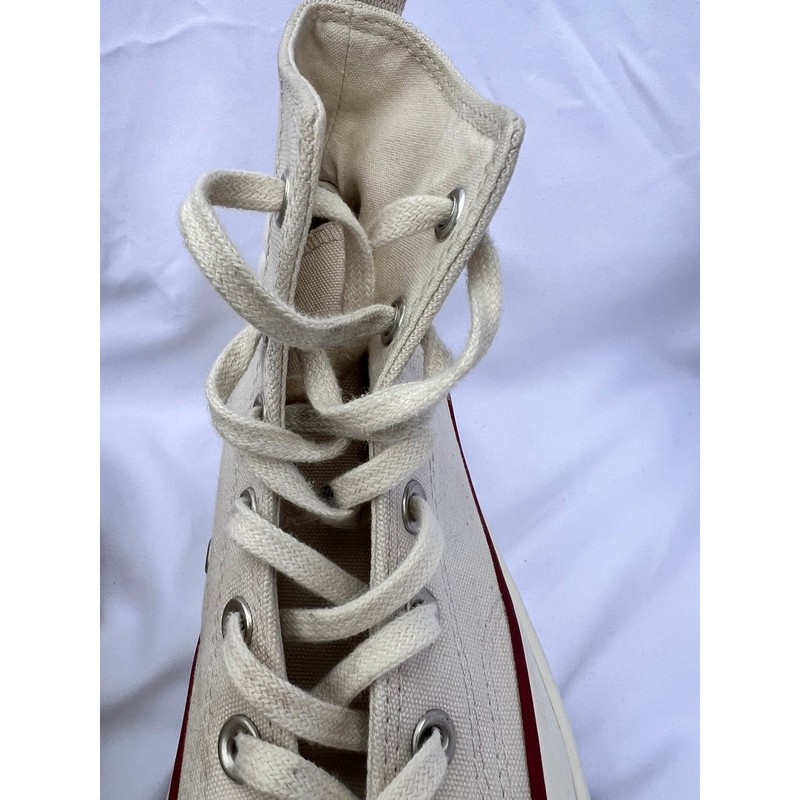 Converse Run Star Hike High Top Platform Sneakers Parchment White Canvas Women gallery
