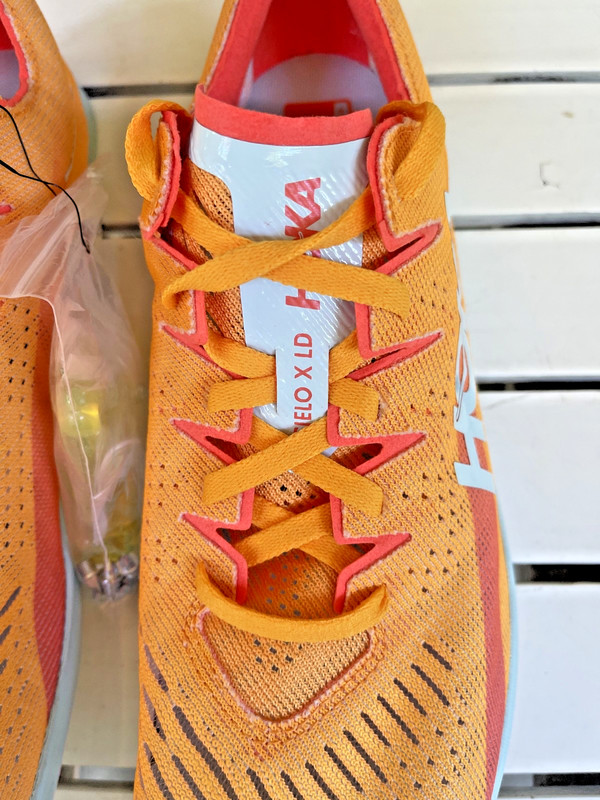 HOKA CIELO X LD Sz M11/W12.5 Unisex Radiant Orange Yellow / Camellia gallery