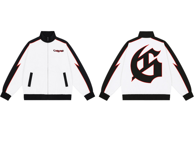 Unisex Embroidery Street Sports Jacket Godspeed Color Blocking Full Zip Jackets gallery