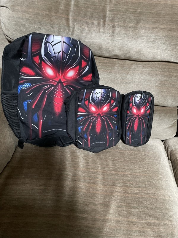 Boys Character Backpack With Lunchbox And Pencil Holder Large gallery