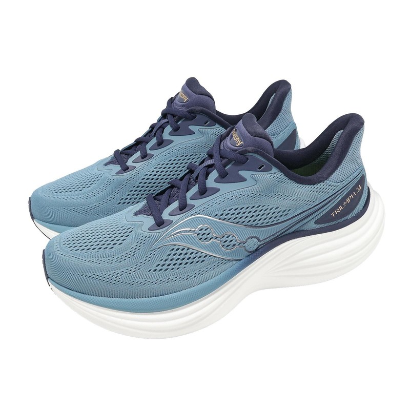 Saucony Triumph 24 Wide Windward Naval Men Road Running Shoes S10189410-01