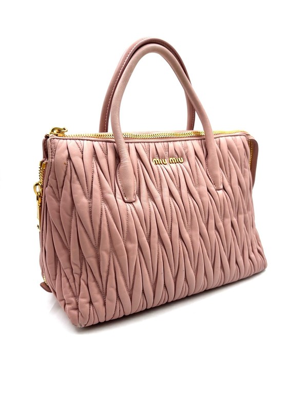 Miu Miu Pre-Owned Authentic Satchel Gold 31*15*22cm Free Tracked Shipping gallery