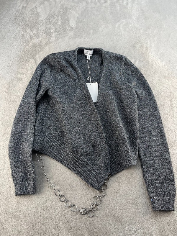 & Other Stories Los Angeles Atelier Cardigan Womens Small Metallic Gray New