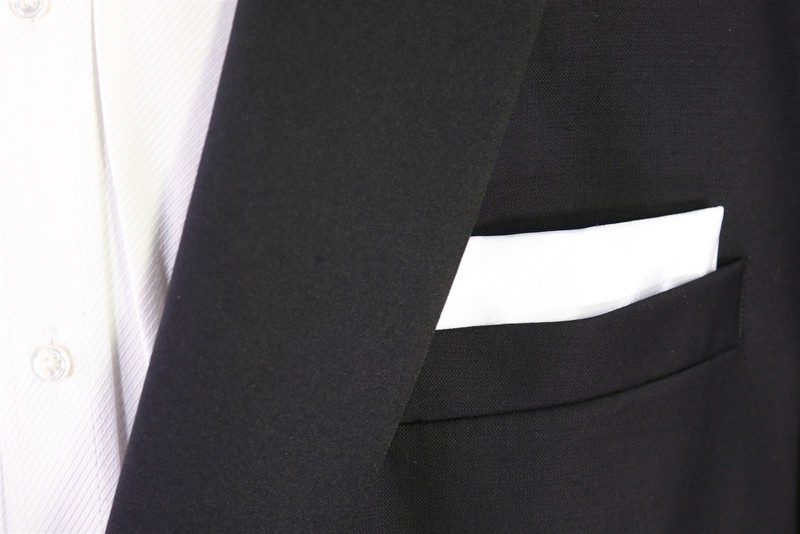 Jos A Bank Black 1-Btn Tuxedo Formal Wedding Wool Suit 50R gallery