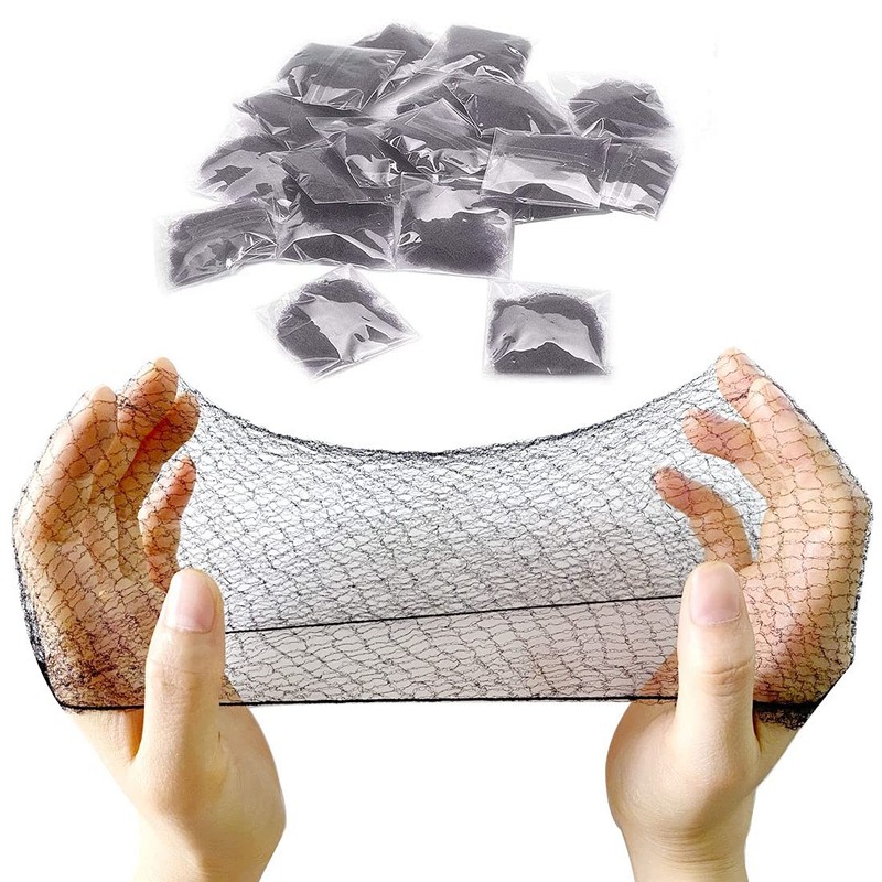 20 Pcs 20 Inch Invisible Hair Nets Elastic Edge Mesh Hair Nets for Clerk Nurse