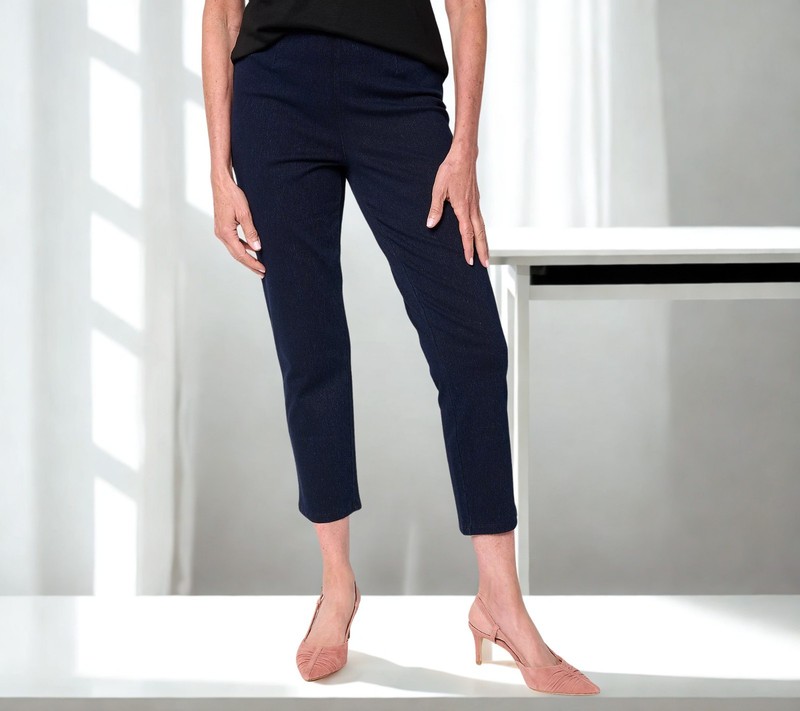 Women with Control Regular Prime Stretch Denim Crop Pants Size L