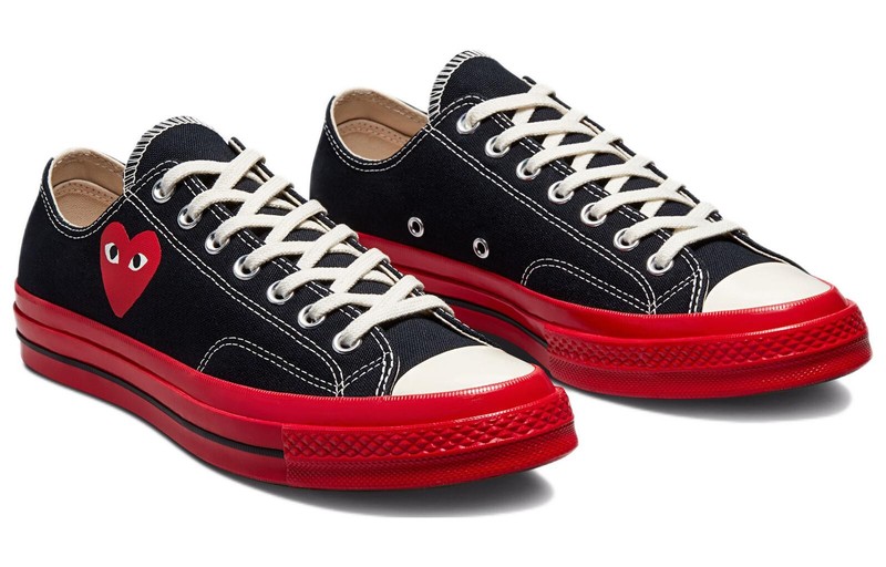 Converse Chuck Taylor All Star 70 Ox Comme Des Garcons Play Black Red Midsole MT gallery