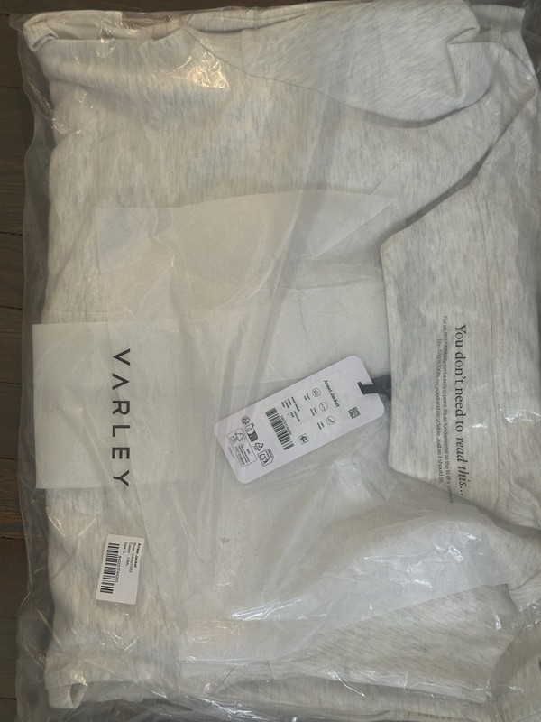 Varley Anset Jacket Women’s M Gray Solid Belted Tie Closure Mid-Length gallery