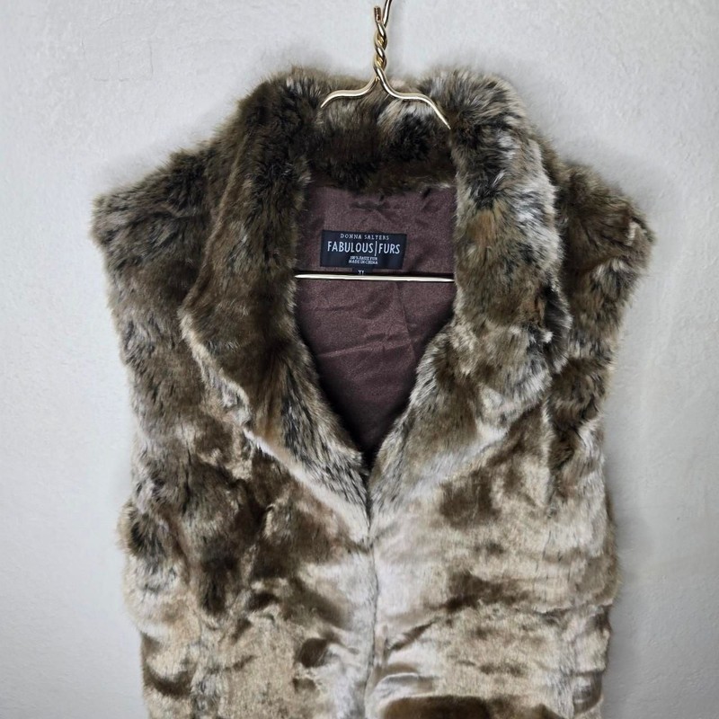 Donna Salyers Fabulous Furs Vintage Faux Fur Vest gallery