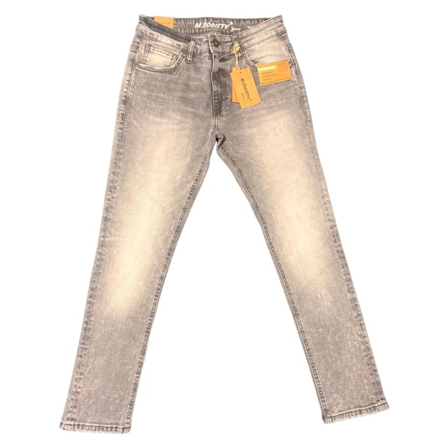 Men’s M.SOCIETY Sam Skinny Fit Sustainable Stretch Jeans in Grey Wash 30×30