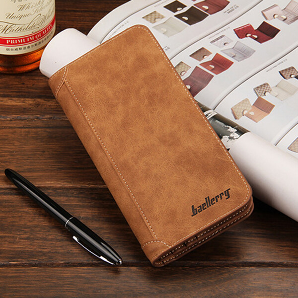 Men's Long Wallet Leather Clutch Bifold ID Card Holder Purse Checkbook Billfold gallery
