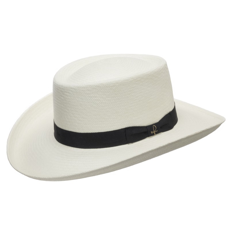 Ultrafino Gambler Woods Panama Straw Hat Brim Beach Golf Club