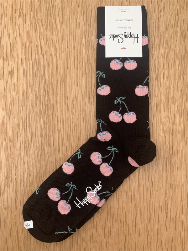 Happy Socks Men's Cherry Socks - UK7.5-11.5 / US8-12 / EU41-46 - CHE01-901