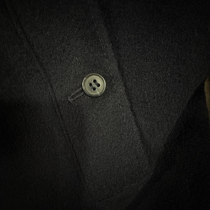 Vintage Lodenfrey Wool Overcoat Trench Coat Black Size 52 gallery