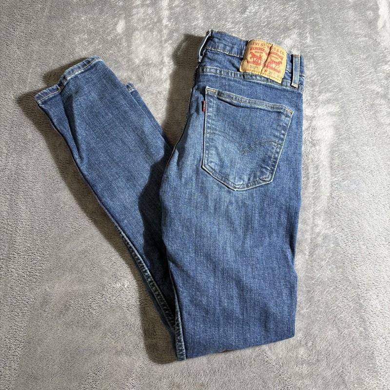 Levis 510 Jeans Mens 29×30 Blue Denim Skinny Leg Fit Medium Wash (fits 28 X28)