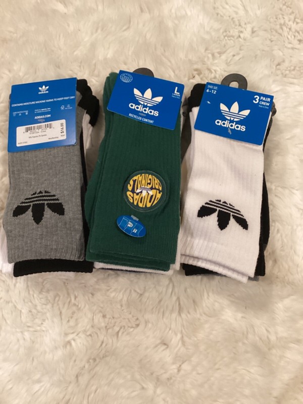 Adidas Originals Crew Socks 3 Pair Unisex