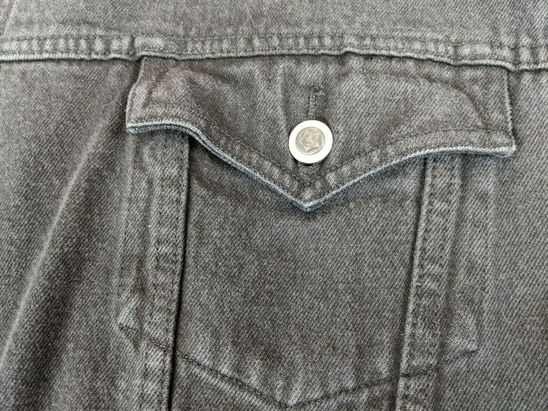 Haleman Jack Daniel's Black Denim Jean Jacket 100% Cotton Men's SIZE 3XL gallery