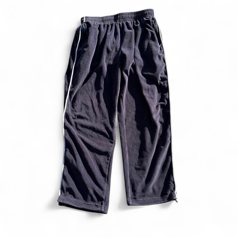 navy velvet comfy sweatpants every pocket has a zipper size xl unisex sweatpant