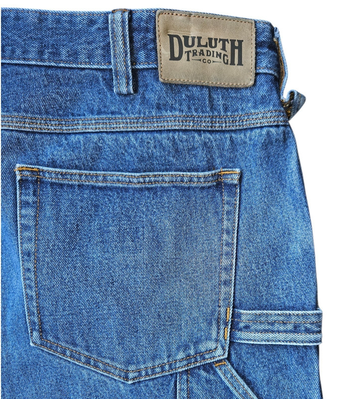 Duluth Trading Co Men 38×34 Ballroom Carpenter Jeans Blue Denim Work Pants 86070