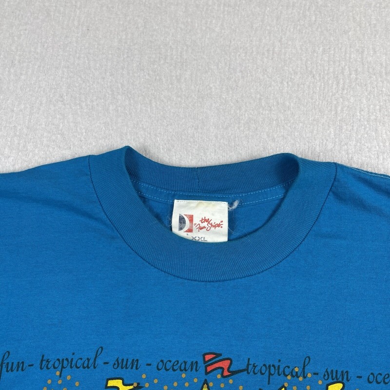 Carnival Shirt Mens XXL Blue Cruise Line Travel Vintage Tropical Vacation Tee gallery