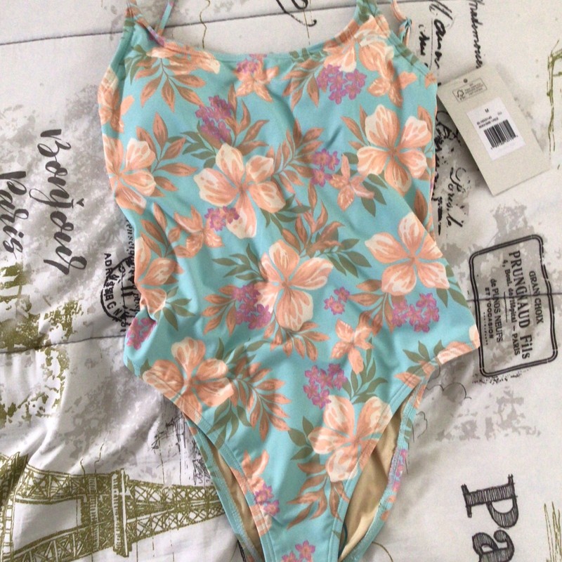 NWT Billabong Beach Babe One Piece Swimsuit Tropical Size M