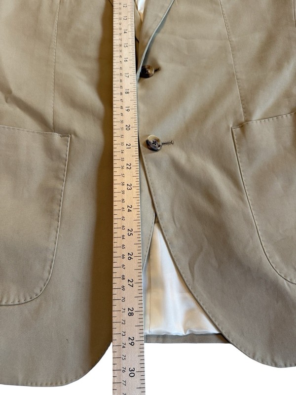 Proper Cloth Mens Duca Visconti Beige Measured The Stretch Cotton Waverly Jacket gallery