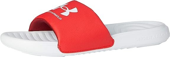 Under Armour UA Ansa Fixed Strap Slides Men’s 7 Gray/Red Comfort Sandals New gallery