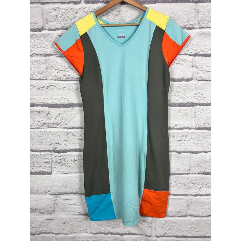 Title Nine Womens M Athleisure Outdoors Artsy Y2K Colorblock Regulator Dress gallery