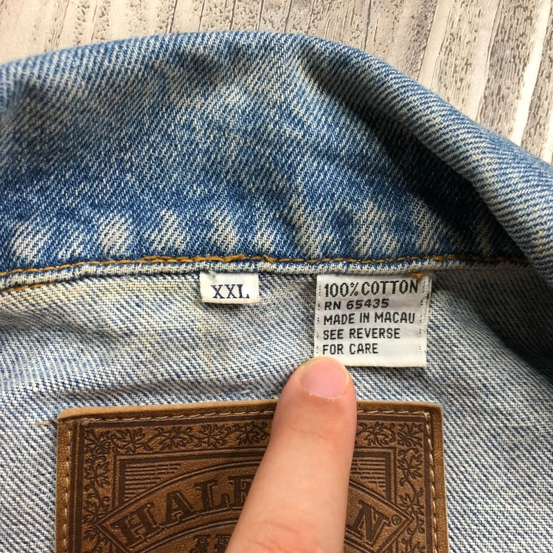 Vintage Official Las Vegas LV Santa Fe Hotel Casino Denim Jacket Men XXL 2XL🔥MF gallery